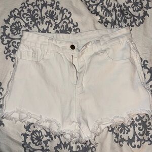 White Denim Shorts size Medium